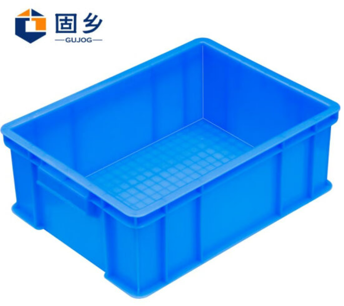 固乡加厚塑料物流周转箱 零件盒 物料箱 分类筐 工具箱 储物箱 收纳箱 搬家整理箱 蓝色A4#箱410*305*147m