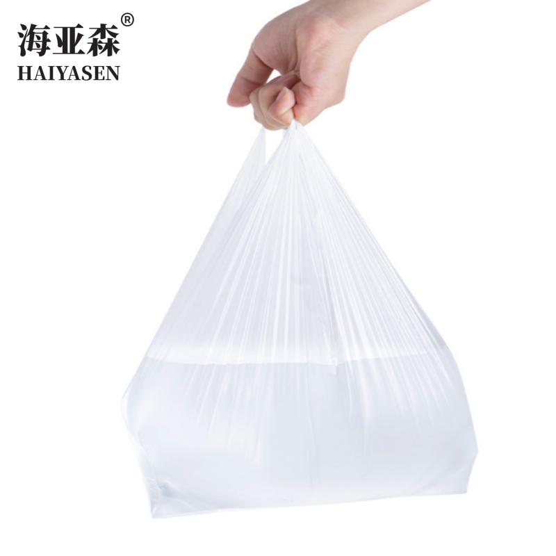 海亚森TK-3077食品保鲜袋背心点断式30*52cm 100只/卷 透明色高清大图