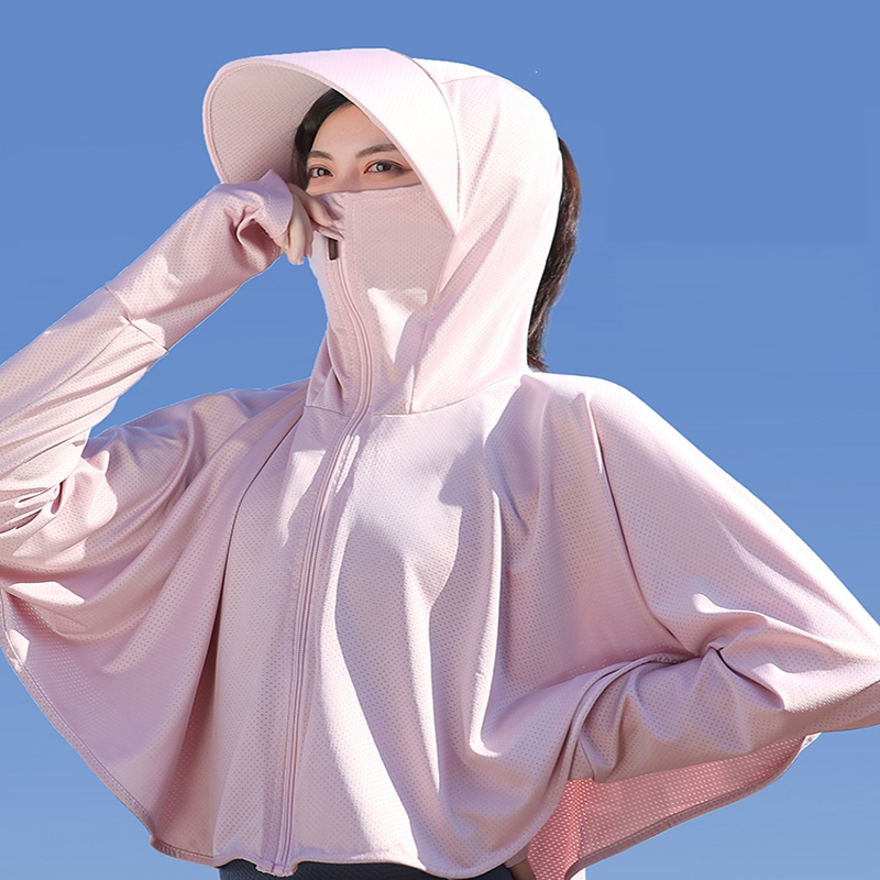 防晒衣女夏季防长袖超薄款罩衫外套骑车防晒服骑行袖视频