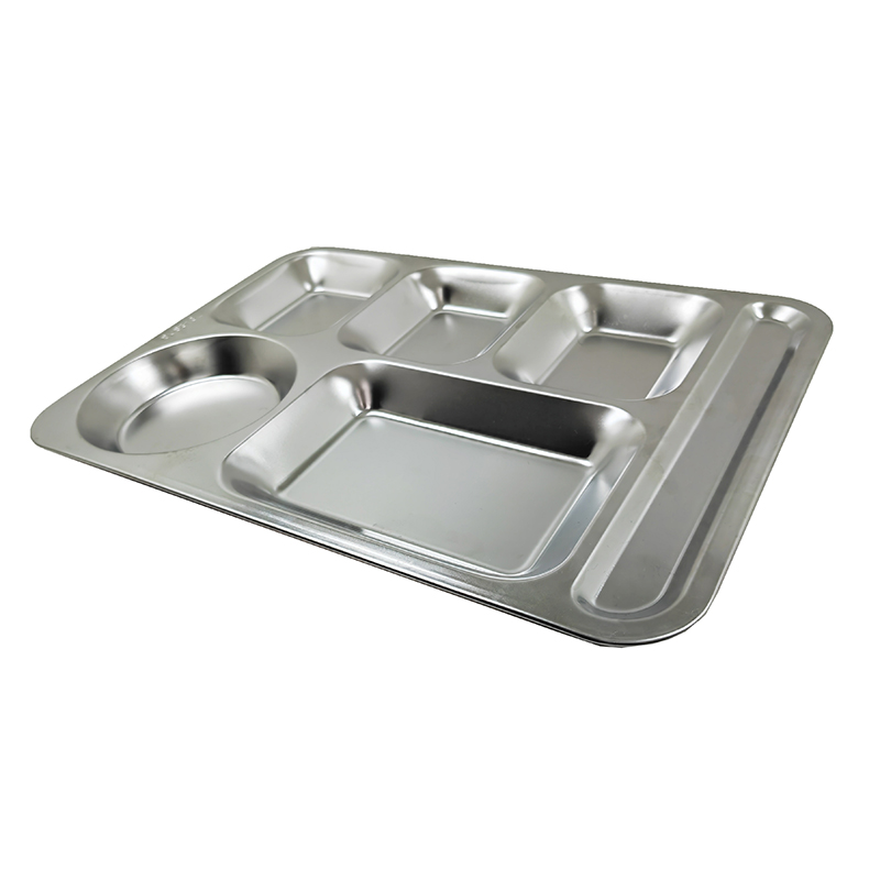 兰雅昀 304不锈钢六格餐盘 35.5*26.5*3cm 个高清大图