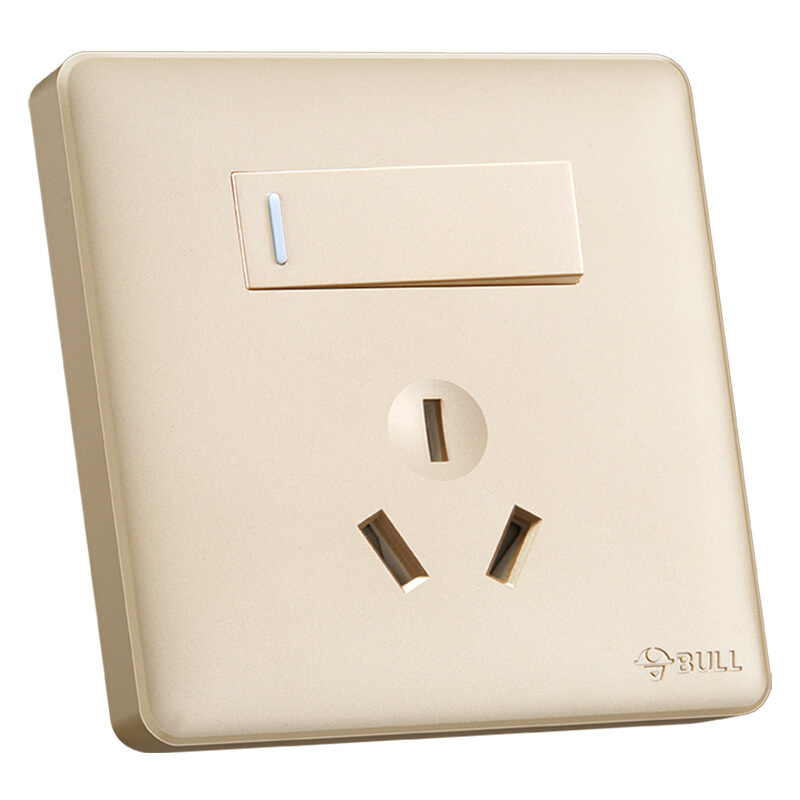 公牛bull开关插座g28系列16a大功率三孔带开关插座86型面板g28e204u6