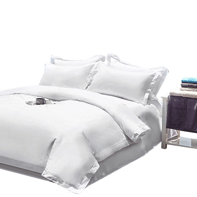 婵思 60*80S喷气全棉贡缎纯白枕套