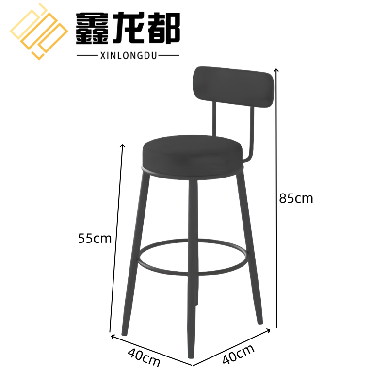 鑫龙都吧台椅85cm把高清大图
