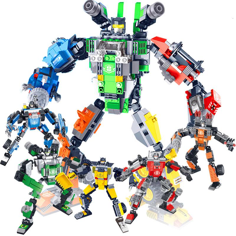 星钻积木玩具机器人
