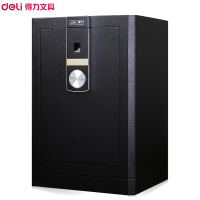 得力(deli)4052指纹密码双重保险箱 黑色 高62cm 电子防盗保险箱 3C认证办公家用防盗合同资料保险柜