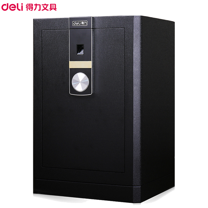 得力(deli)4052指纹密码双重保险箱 黑色 高62cm 电子防盗保险箱 3C认证办公家用防盗合同资料保险柜
