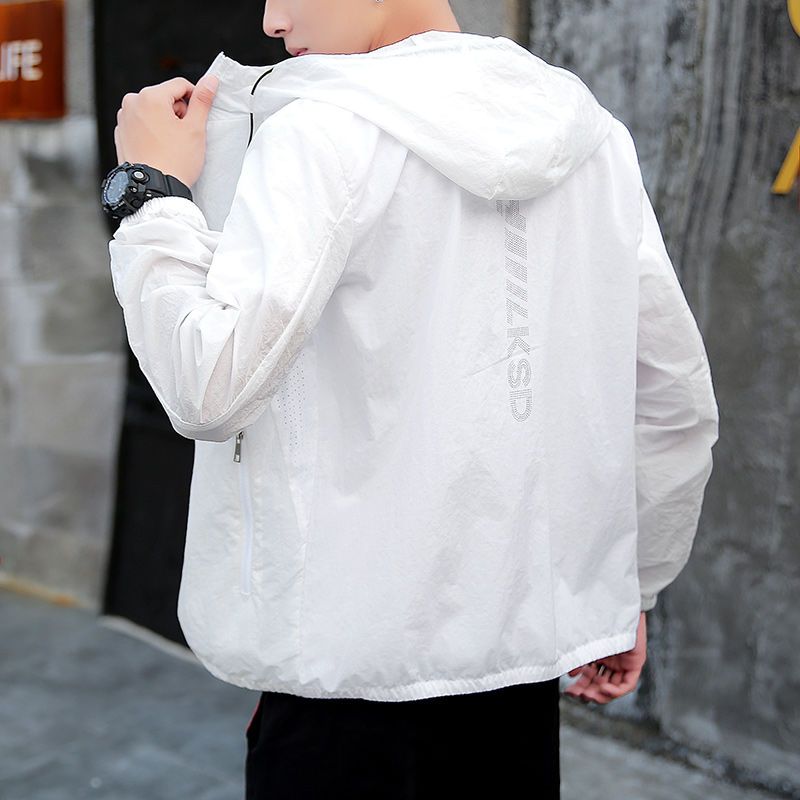 si防晒衣男女超薄透气衣服ins户外运动服夹克男士外套宽松潮流男装