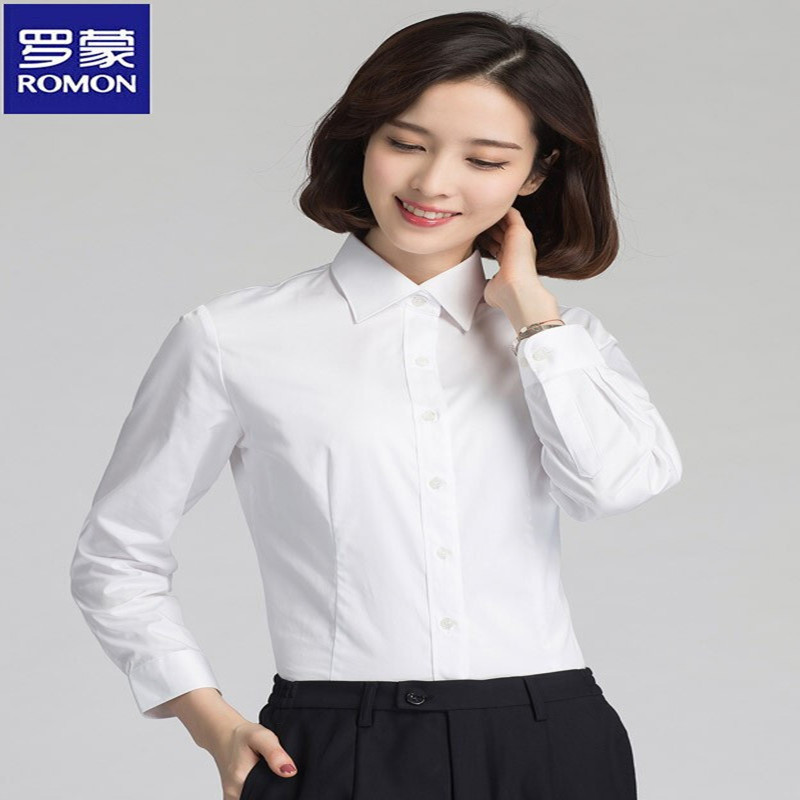 罗蒙 商务长袖女士衬衫