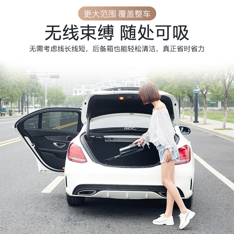 车载吸尘器法耐(FANAI)车用汽车内家车两用专用小车型大功率强力迷你小型便携 有线[带地板刷](黑色款)车载吸尘器