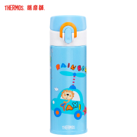 膳魔师THERMOS儿童保温杯不锈钢卡通桌面办公保温直饮杯JNI-303L-BL蓝色