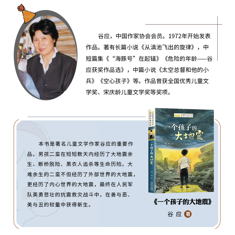 一个孩子的大地震 [正版]全国儿童文学奖获奖作家书系——一个孩子的大地震