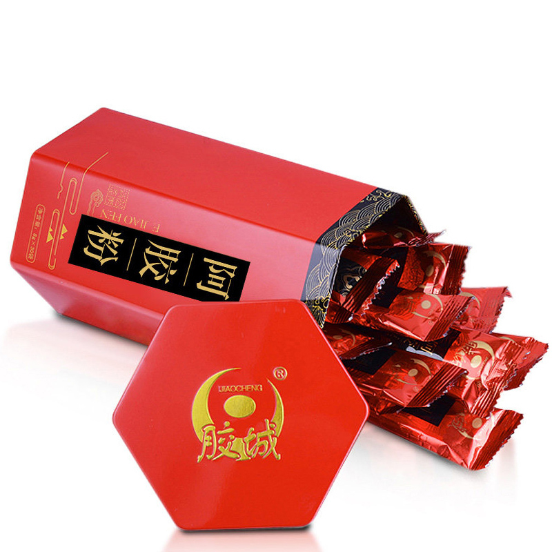 JIAO CHENG胶城阿胶 阿胶粉 山东东阿县阿胶原粉即食速溶粉5g×50袋 250g/盒 罐装