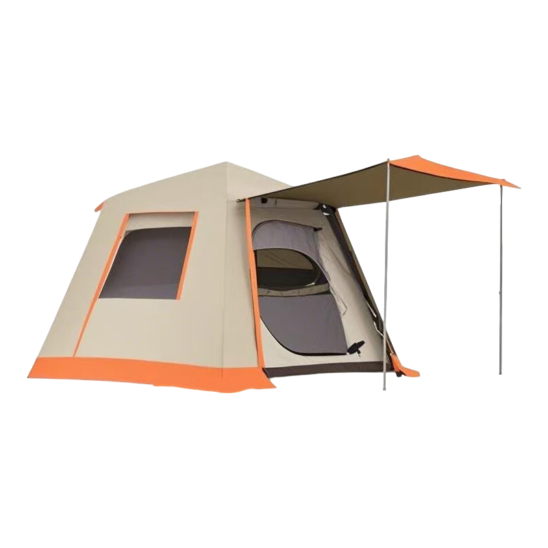 劲脉 户外自动帐篷 米白色-240*240*180CM 顶高清大图