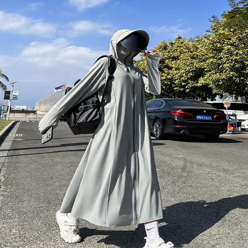 古达防晒衣女夏季长款全身薄透气 防晒服女孩骑车