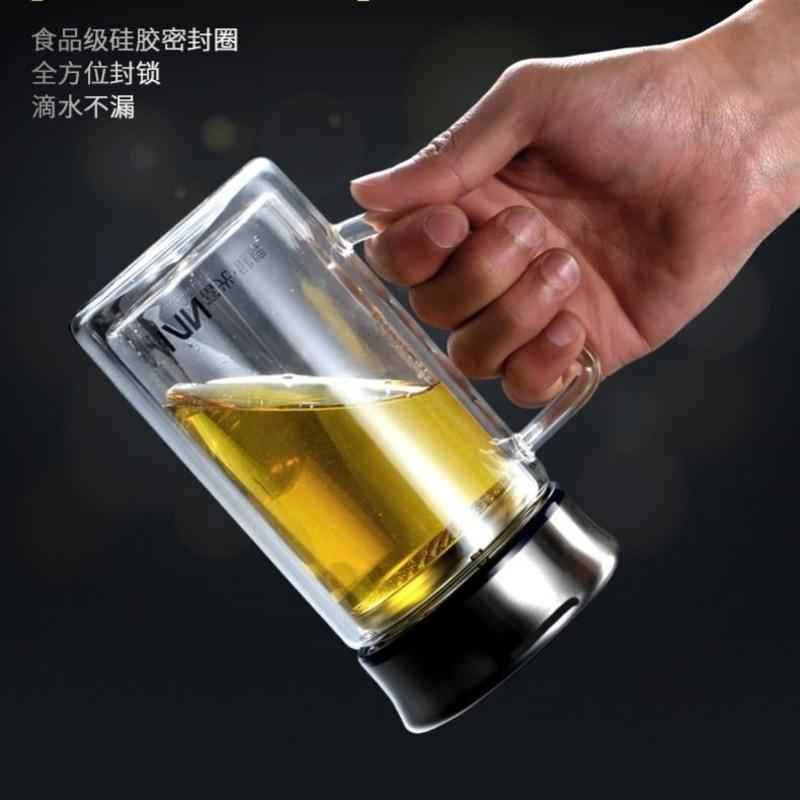 茶杯带盖把手柄办公室家用过滤水杯刻字320ml轻奢银(无茶隔)>800_800