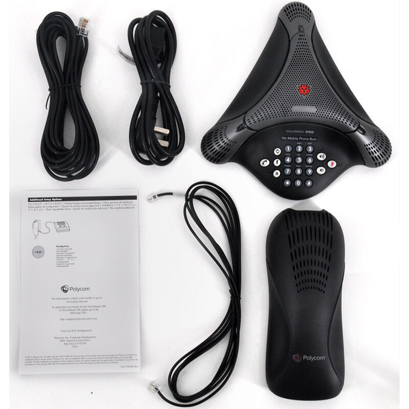 宝利通(POLYCOM) 会议电话机 VoiceStation VS300 八爪鱼会议电话 音频视频一体会议终端