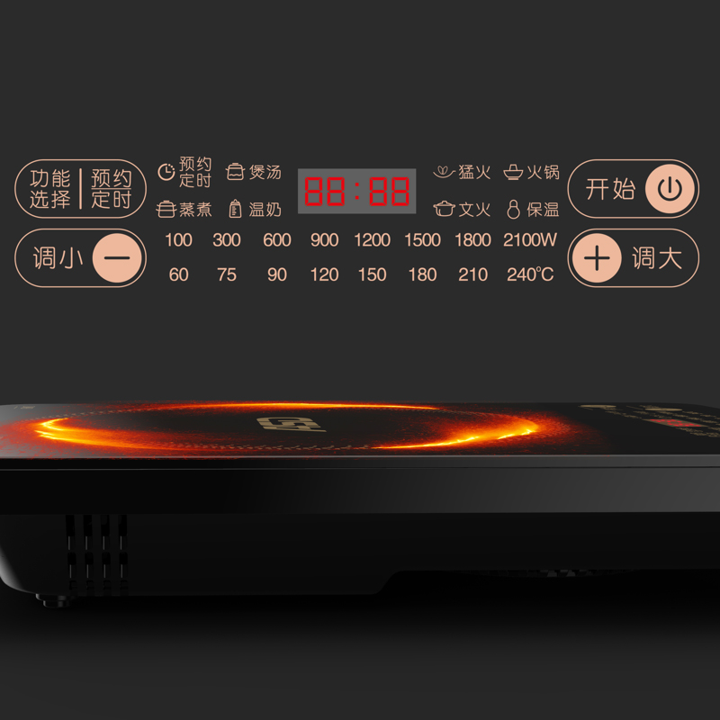 爱仕达(ASD)经典系列家用 大功率电磁炉2100W微晶面板智能触控电磁炉AI-F21C217高清大图