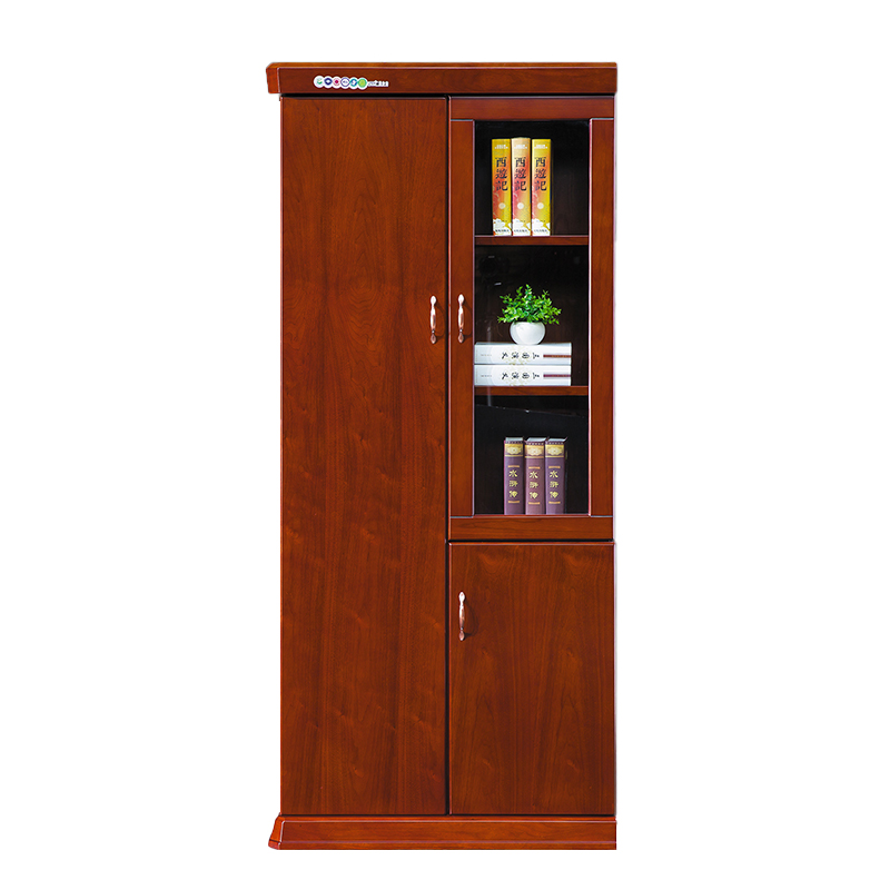 臻远ZY051408木质文件柜油漆贴木皮资料柜书柜 二门高清大图