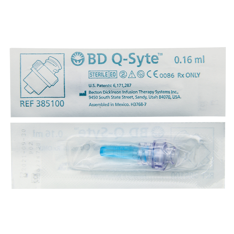 picc正压输液接头bd碧迪q-syte中央静脉置管无针接头史密斯385100 bd