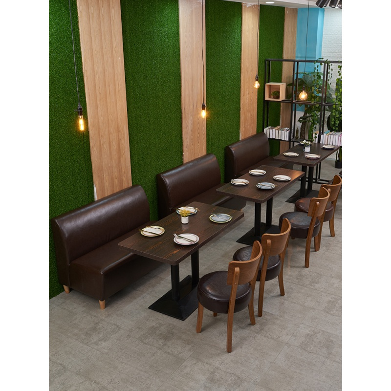 定制咖啡厅桌椅复古休闲酒吧小吃汉堡甜品奶茶店餐饮卡座沙发组合