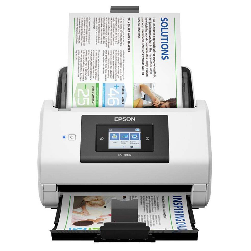 爱普生(EPSON)DS-780N A4 馈纸式双面高速彩色扫描仪(白色)