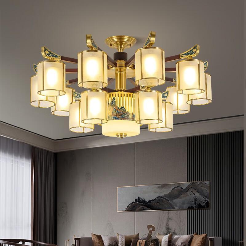 觅物 新中式吊灯中国风禅意客厅灯现代中式酒店会所大厅餐厅茶室灯具