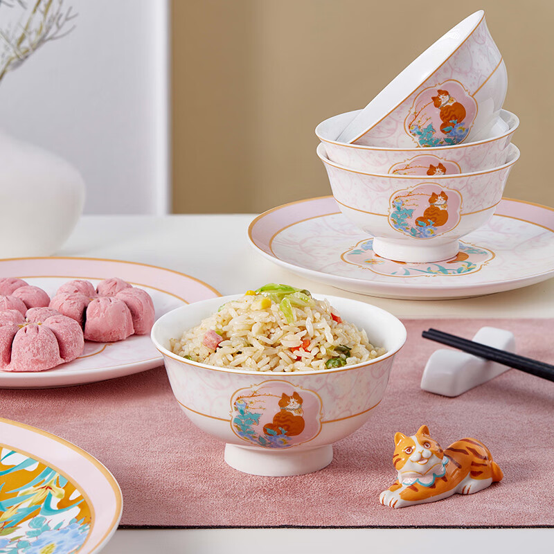 共禾京品 御猫寻芳16头餐具 SZTWCOM240008高清大图