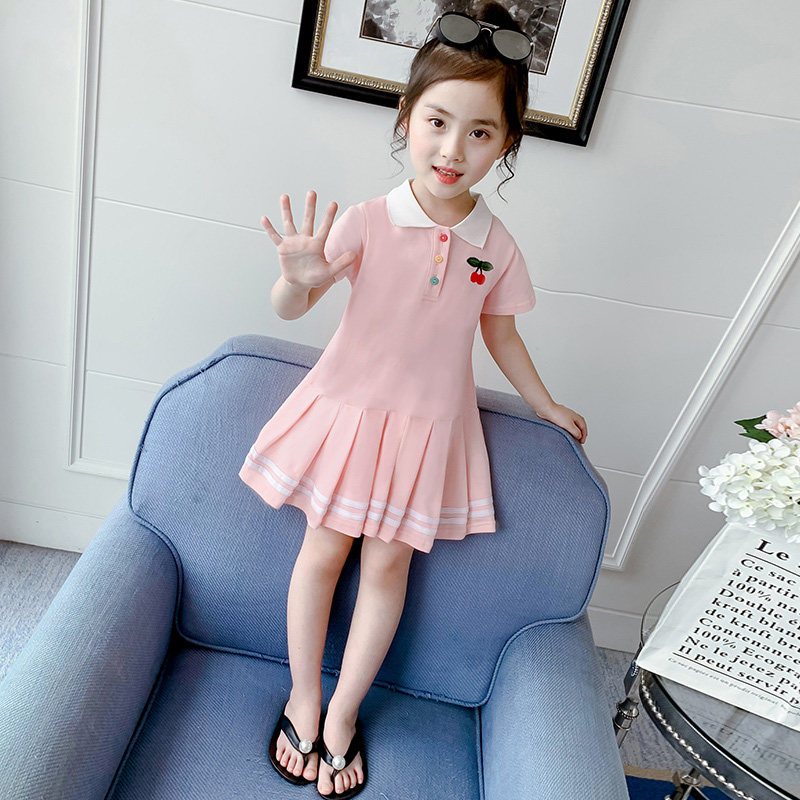 女童连衣裙2021新款洋气儿童夏装小学生女孩夏天6学院风7裙子8岁9