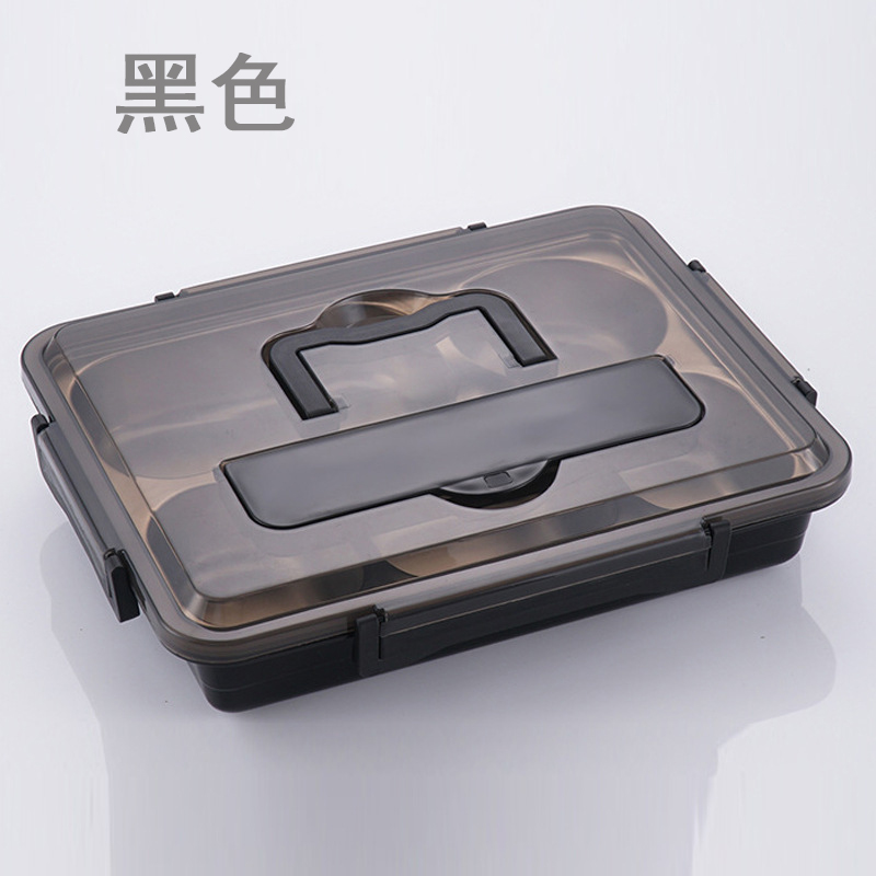 梵澜狸不锈钢分格餐盘 I38 个 黑色