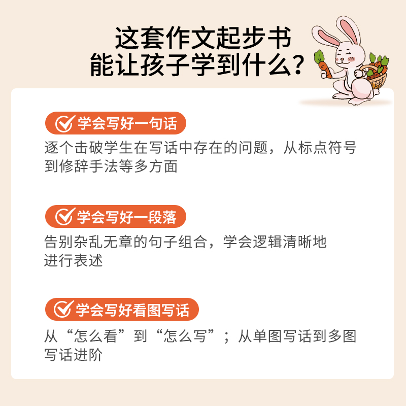 小甜橙作文起步+作文笑传 [正版]小甜橙作文起步就三步全3册 何捷小学生一二年级上册下册作文书入门通用写作技巧训练看图写高清大图