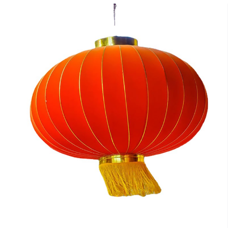 福字金边绒布长杆灯笼一对60# 直径42*高76cm(高度不含杆长)高清大图
