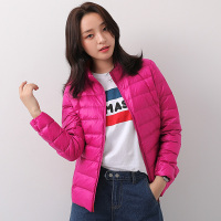 雅鹿冬季轻薄短款羽绒服女2019新款百搭时尚白鸭绒秋冬保暖外套