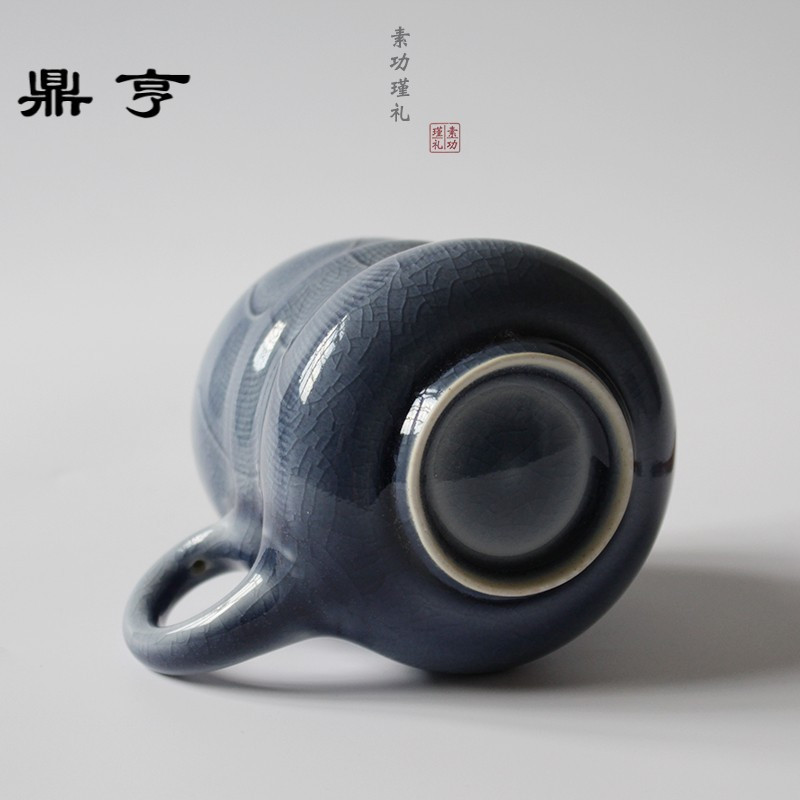 鼎亨手工手作陶瓷马克杯个性简约中式带碟勺咖啡杯创意定制陶瓷杯