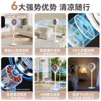 格力(GREE)[语音抗菌款]空气循环扇直流变频遥控电风扇落地扇家用电扇负离子香薰风扇FXDZ-20X82Ag5