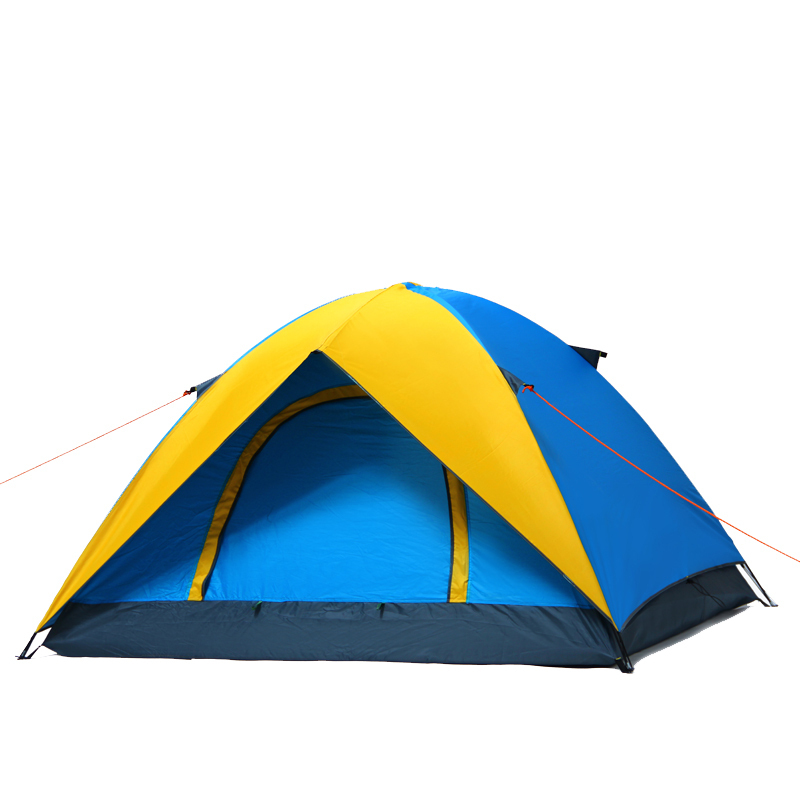 WT狼行者3-4人双层帐篷 防雨防紫外线露营野营帐篷 LXZ-1026颜色随机