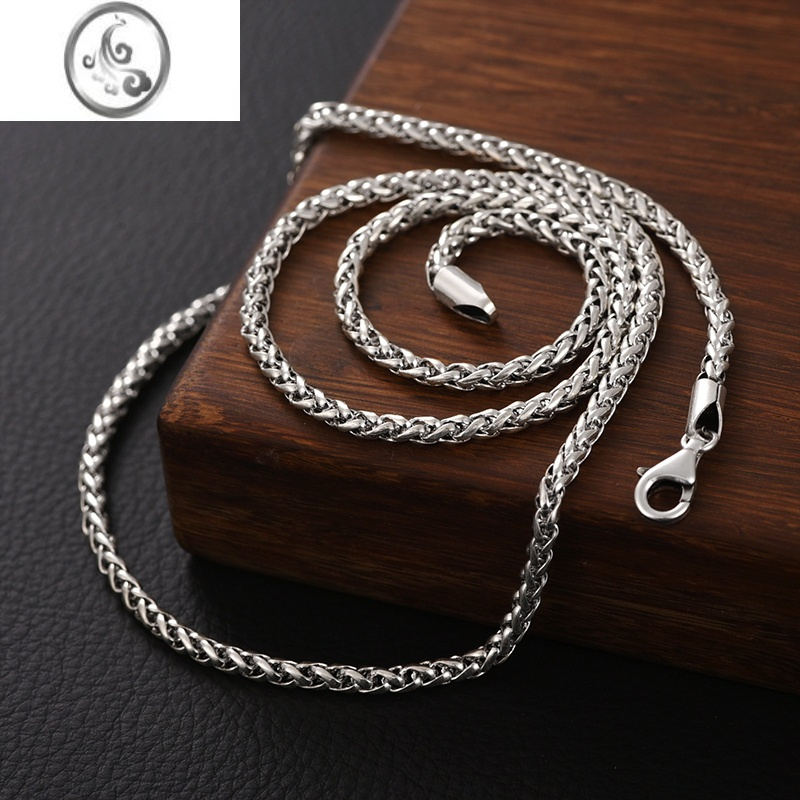 jimi龙骨链男士潮款925银项链复古银链痞帅锁骨链夏天配饰