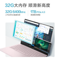 惠普HP 星Book Pro 14-ey0035AU 14英寸办公学习定制轻薄本笔记本电脑(锐龙R7-7840H 32G内存 2TB固态 2.8K 120HZ OLED全感屏)粉色