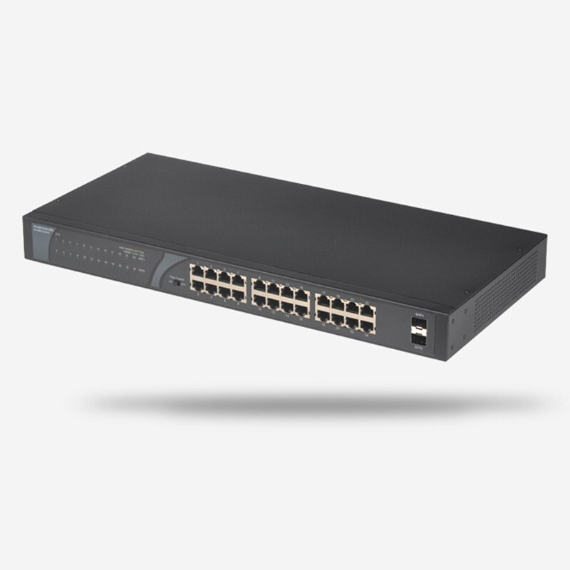 睿易 锐捷 RG-NBS1826GC 24口千兆非网管企业级安防监控交换机