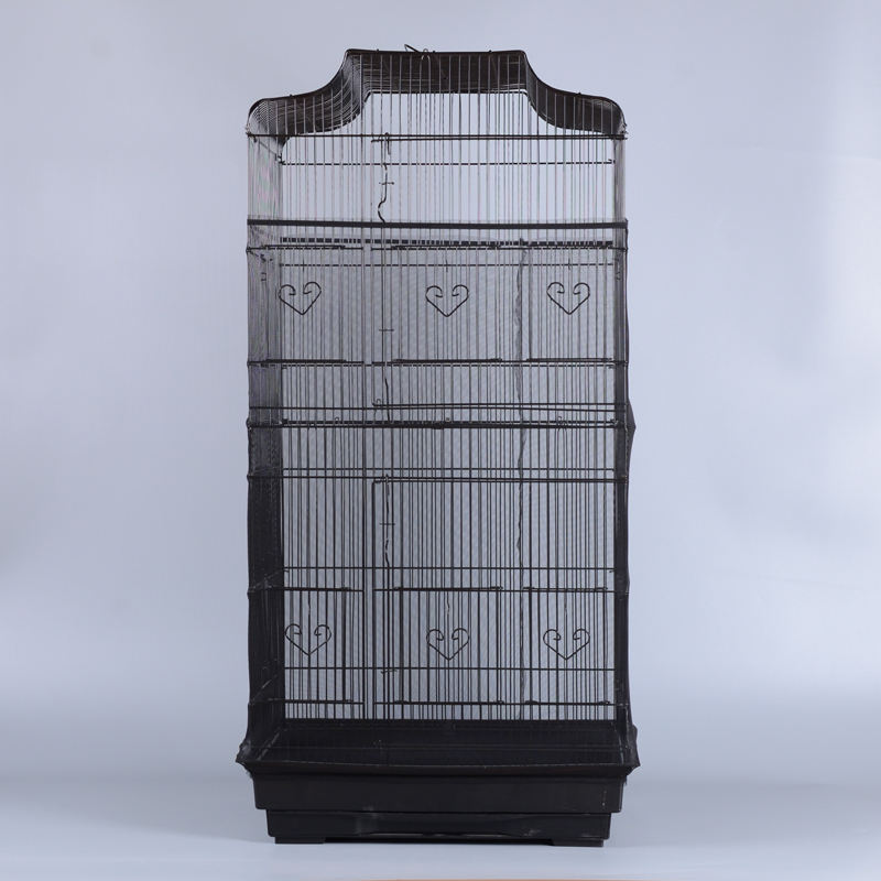 鸟笼防溅洒罩防蚊罩子防溅纱网防尘布防羽粉鹦鹉笼衣鸟笼罩子166白色