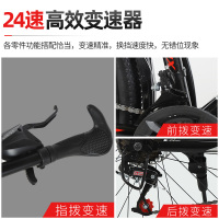 上海凤凰PHOENI24寸26寸山地自行车碟刹成人变速单车城市越野学生车24速减震男女代步车带衣架