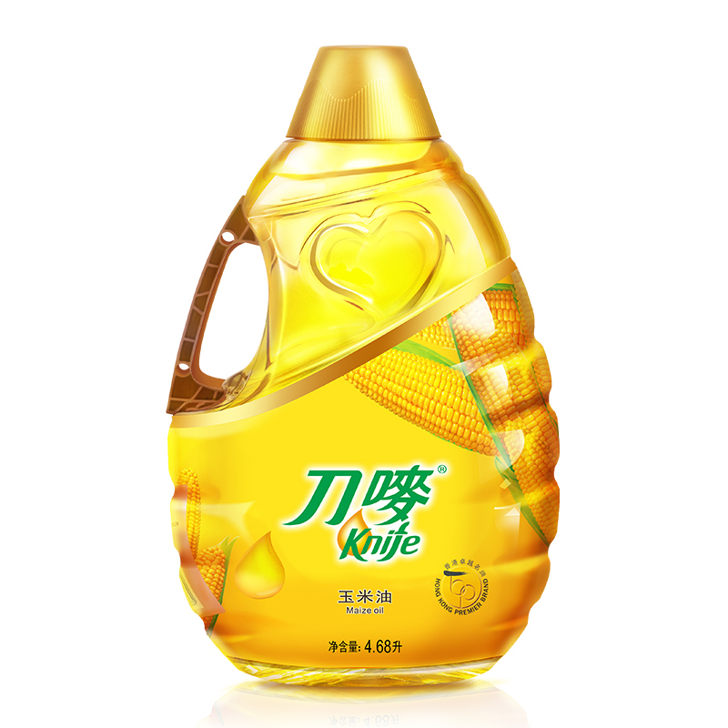 刀唛4.68L玉米油非转基因烘焙胚芽粟米油压榨植物老人小孩食用油