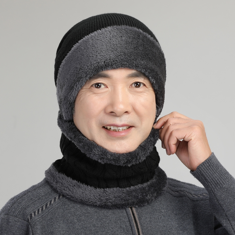 冬季中老年人帽子男士毛线帽保暖老人迈高登帽子男冬天老年人爸爸爷爷
