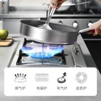 康巴赫第三代煎锅316不锈钢全屏蜂窝平底锅26cm炒锅牛排煎蛋锅电磁炉燃气通用