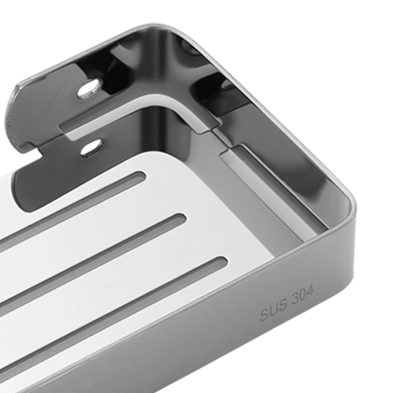 LONMATE 免打孔不锈钢皂碟GS005 一个高清大图