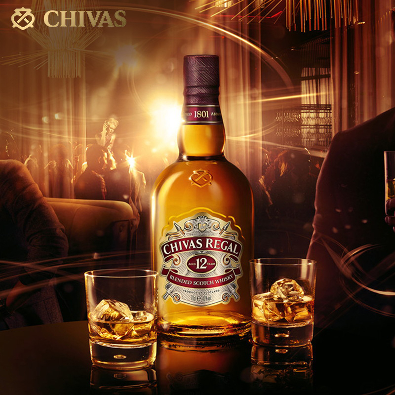 Chivas芝华士 12年 500ml 苏格兰威士忌 进口洋酒 官方授权 正品行货