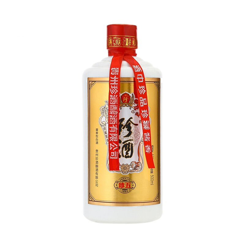 珍酒 珍五 金装版 53度500ml 单瓶 酱香型 白酒