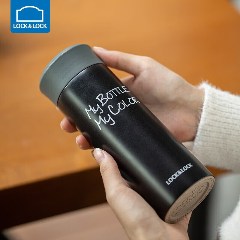 乐扣乐扣(LOCK&LOCK)缤纷保温杯390ml 黑色 LHC4015BLK高清大图