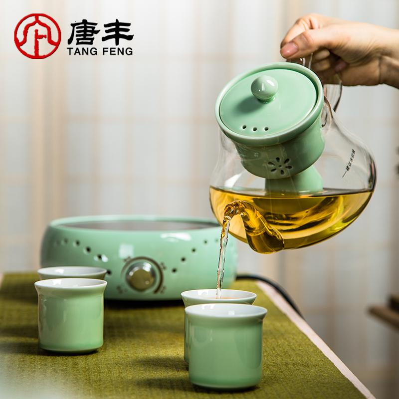 家柏饰(CORATED)耐热玻璃泡茶壶单壶普洱茶壶冲茶器蒸汽煮茶器黑茶电热煮茶壶高清大图