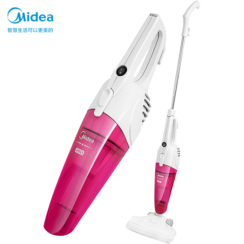 美的(Midea)吸尘器 400W功率 家用小型强力吸力 手持推杆一机两用 SC861A