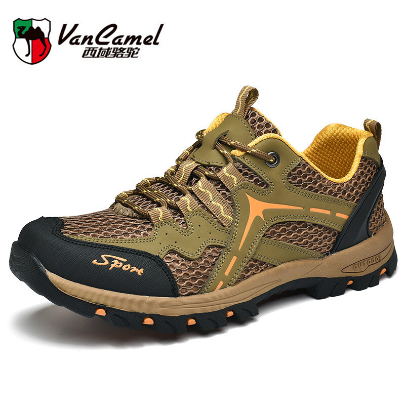 西域骆驼男鞋春秋季户外鞋透气休闲便鞋软底徒步鞋大码45登山鞋